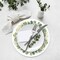 60Pcs Disposable Eucalyptus Leaves Place Mats Spring Summer Greenery Round Paper Table Mats Sage Green Eucalyptus Leaves Party Dining Table Decorations for Home Kitchen Baby Shower Wedding